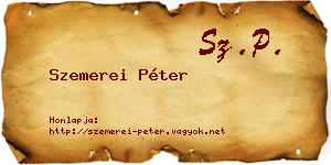 Szemerei Péter névjegykártya
